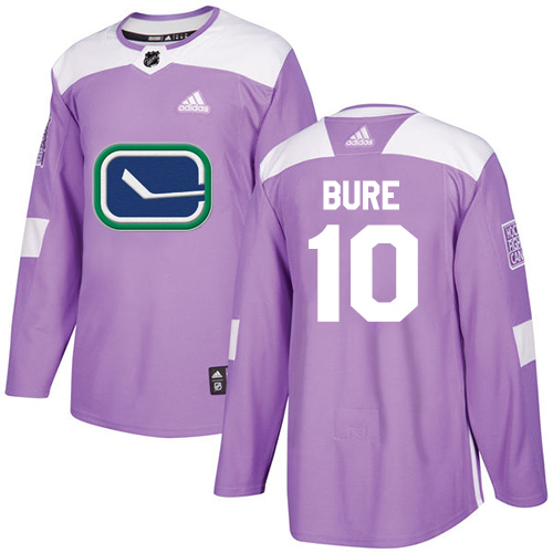 Adidas Canucks #10 Pavel Bure Purple Authentic Fights Cancer Stitched NHL Jersey - Click Image to Close
